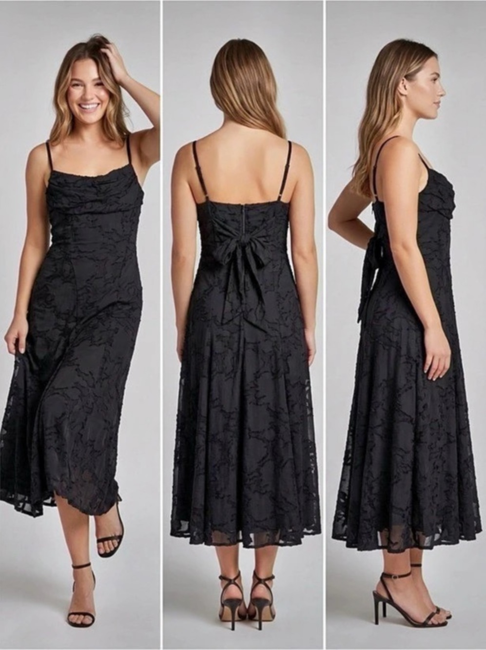 Midi Dress Black Size Small NWT